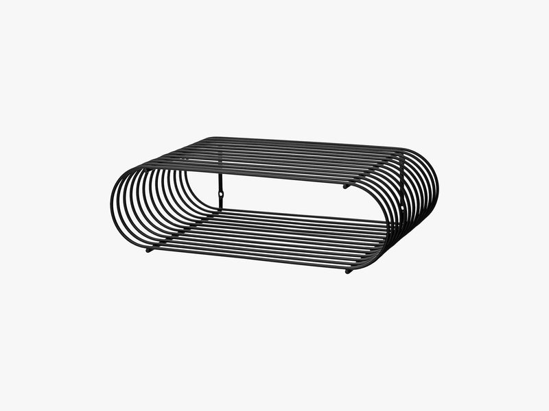 CURVA shelf black, one size