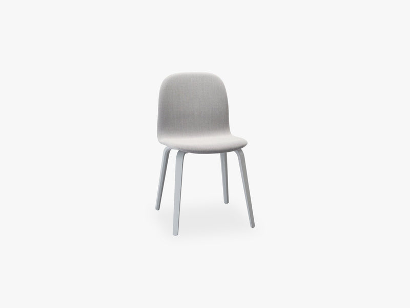 Visu Chair - Wood Base - Textile Shell, Steelcut Trio 133 / Grey