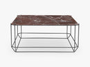 Jewel Sofabord 80x80cm, bordeaux marmor