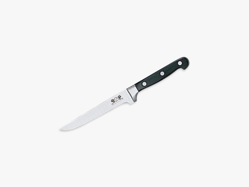 Pluton udbenerkniv stål/sort, L15cm