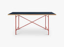 Linoleum Table Top, Dark Blue (Smokey Blue) with Oak Edges