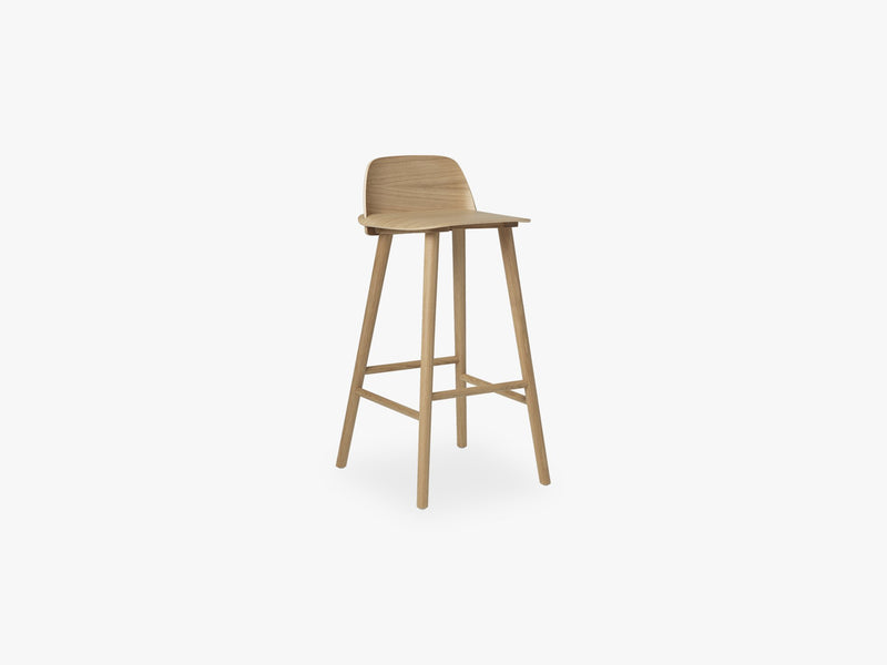 Nerd Bar Stool - H: 75 Cm, Oak