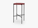 TS Console - Round - Dia 40 Black base, glass vintage red top
