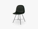 3D Dining Chair - Un-upholstered Center Black base, Black Stained Birch shell