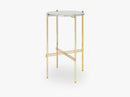 TS Console - Round - Dia 40 Brass base, glass oyster white top