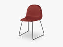 3D Dining Chair - Un-upholstered - Stackable Sledge Black base, Shy Cherry shell