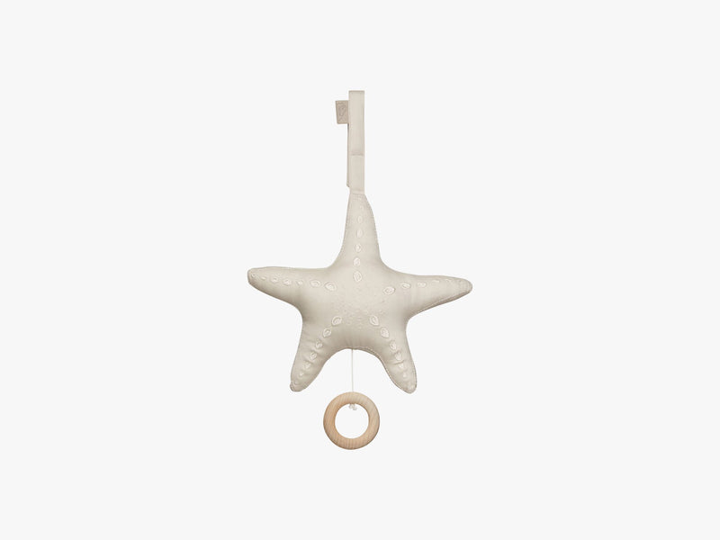 Music Mobile Starfish w/ velcro loop, Light Sand