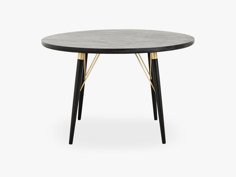 Dining table oval, black wood