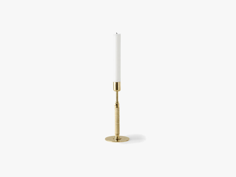 Duca Candleholder, Polished Brass