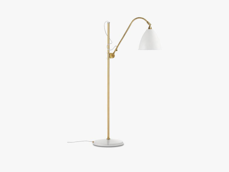 Bestlite BL3 Floor Lamp - Ø21 - Brass Base, Matt White