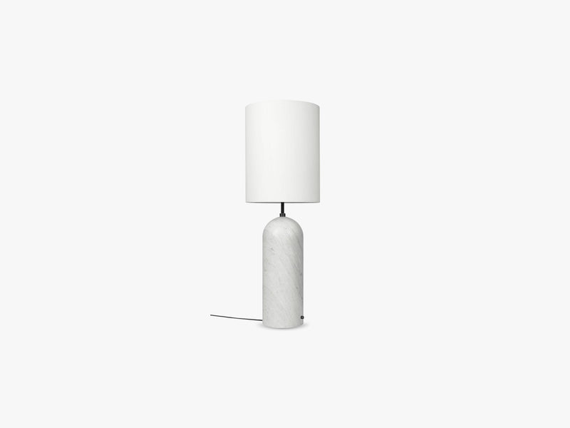 Gravity Floor Lamp - XL Low - White Marble base, White