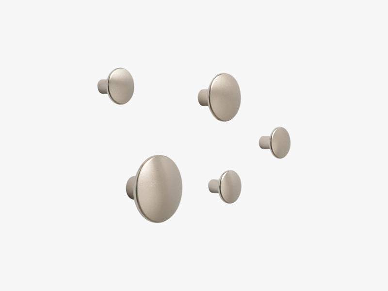 Dots Metal - Set Of 5, Taupe