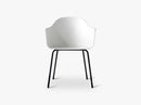 Harbour Chair, White/Black Steel Base