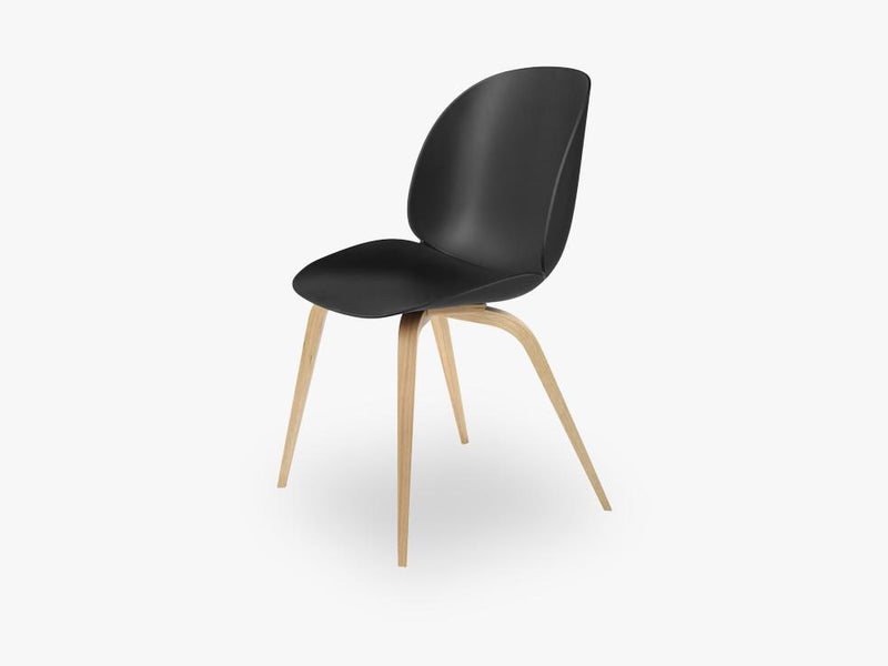 Beetle Dining Chair - Un-upholstered Oak base, Black shell