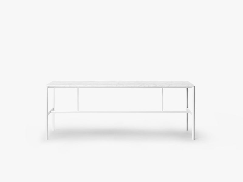 Mies Dining Table M1, White/Marble Bianca Carrera