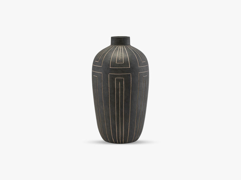 Vase - Aljeco Grå/Sort, 55x31