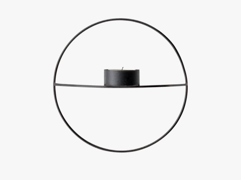 POV Circle, Tealight Candle Holder, S, Black