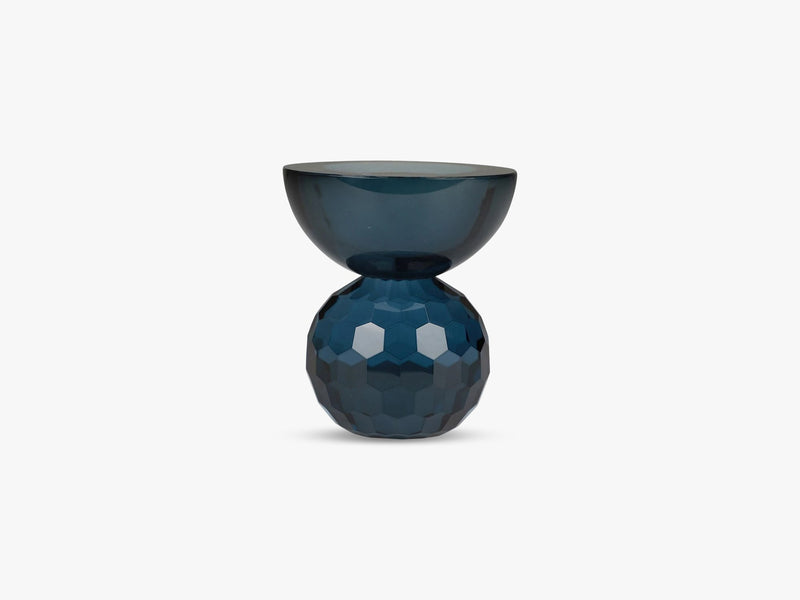 Shadow Square Candle holder, Dark Blue