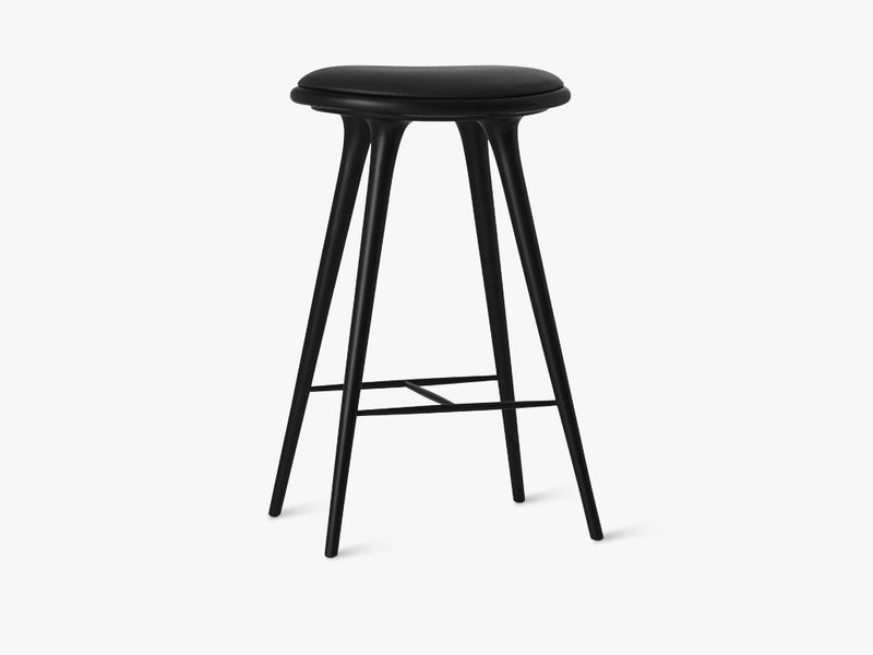 High Stool H74, Black Stained Beech