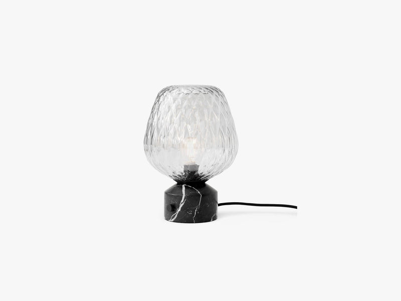 Blown Table Lamp SW6, Marble & Silver