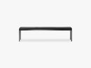 Mies Bench L180, Light Black/Black Leather