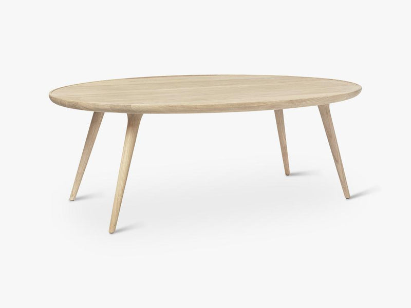 Accent Oval Lounge Table W: 80, Mat Lacquered Oak