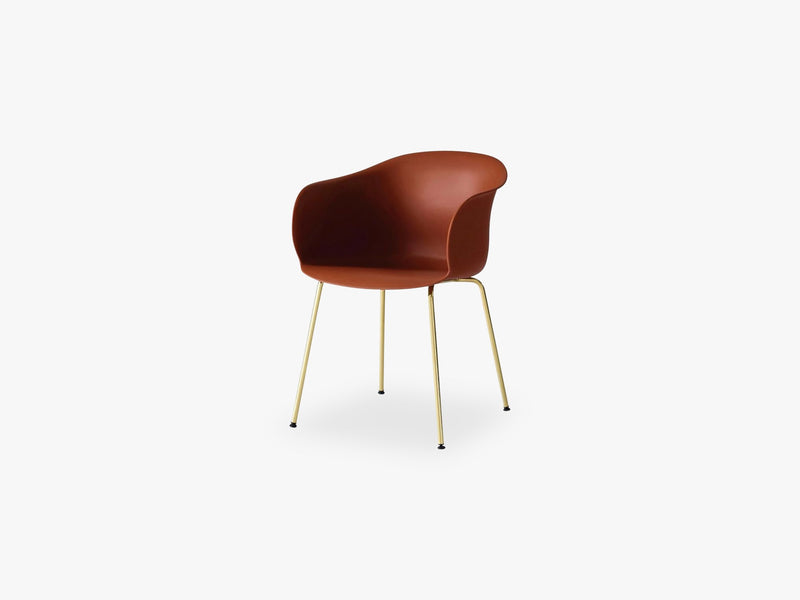 Elefy Chair JH28 Copper Brown, Brass tube base