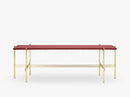 TS Console - 1 rack Brass base, glass rusty red top