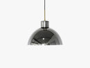 Lampe, glas, messing/electroplated