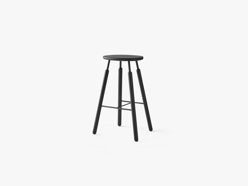 Bar stool - NA8 - Black lacquered oak