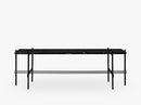TS Console - 1 rack Black base, Marble black top