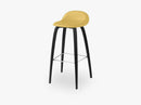3D Bar Stool - Un-upholstered - 75 cm Black Stained Beech base, Venetian Gold shell
