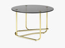 Matégot Coffee Table, Glass Smoked top