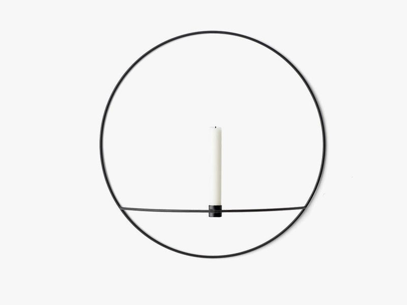 POV Circle, Candleholder, L, Sort