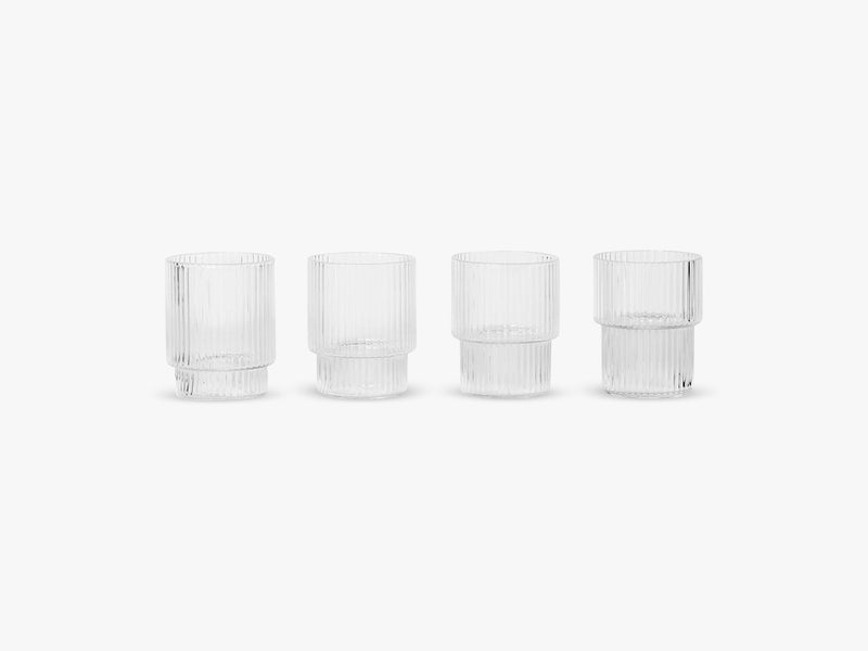 Ripple Small Glasses - Set of 4, Clear