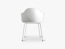 Harbour Chair, White/Light Grey Steel Base