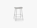 Fiber Bar Stool - Tube Base H: 65 Cm, Grey/Grey
