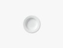 Hvid Riflet Pastatallerken, 30 Cm