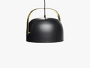 Lampe, metal, sort/messing