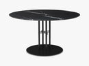 TS Column - Lounge table - Dia 130 Black base, Marble black top