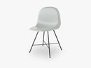 3D Dining Chair - Un-upholstered Center Black base, Nightfall Blue shell