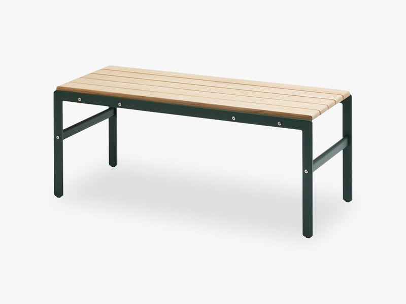 Reform Bench 110 Teak, Hunter Green