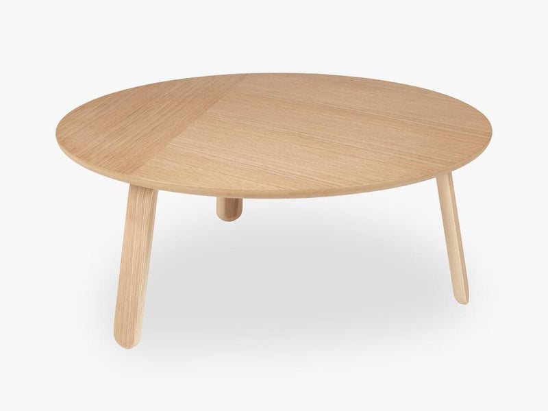 Paper Coffee Table - Dia 80, Oak base, Oak top