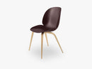Beetle Dining Chair - Un-upholstered Oak base, Dark Pink shell