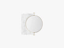 Pepe Marble Mirror Wall, Brass/White