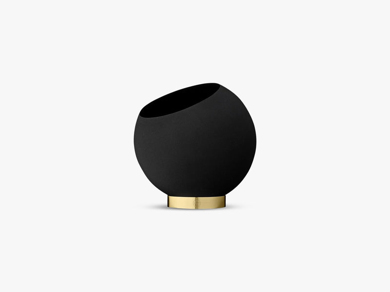 Globe flower pot small, Black