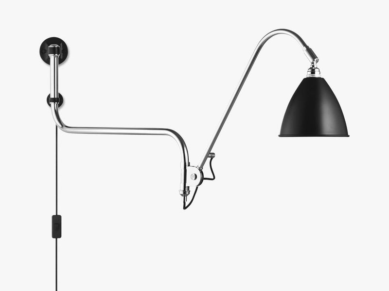 Bestlite BL10 Wall Lamp - Ø16 - Crome Base, Black