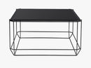 Jewel Sofabord 80x80cm, sort glasplade