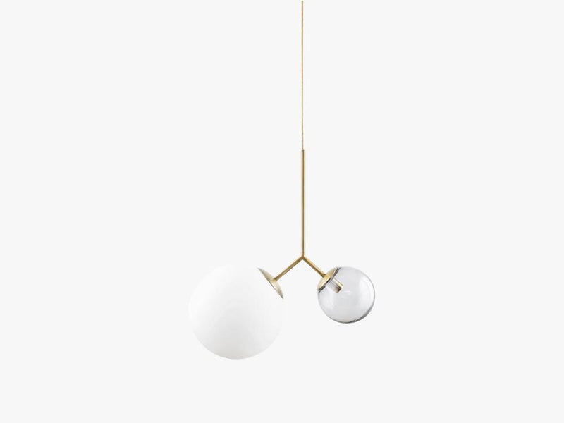 Twice Lampe, Opal/Grey