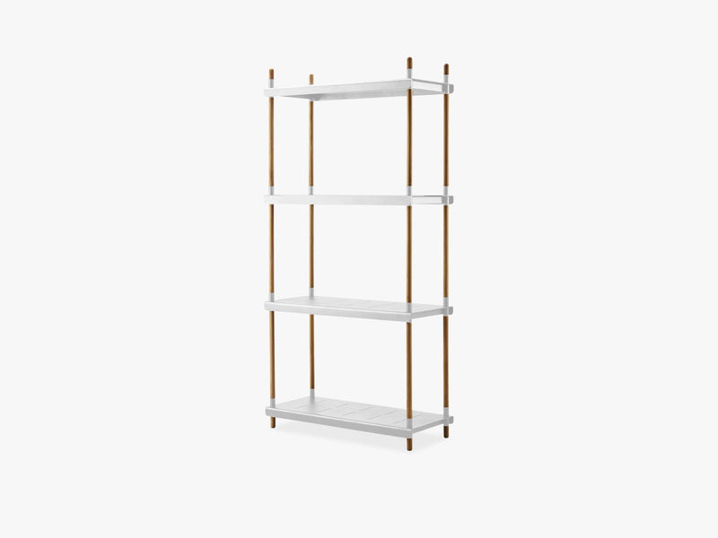 Frame Reolsystem Komplet Basisenhed 204 Cm, Teak, White